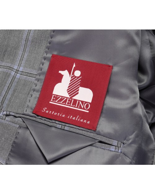 EZZELINO SUIT - GREY & BLUE - LIGHTWEIGHT WOOL & COTTON