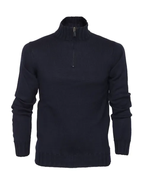 EZZELINO 6-PLY SWEATER - NAVY BLUE - MERINO WOOL