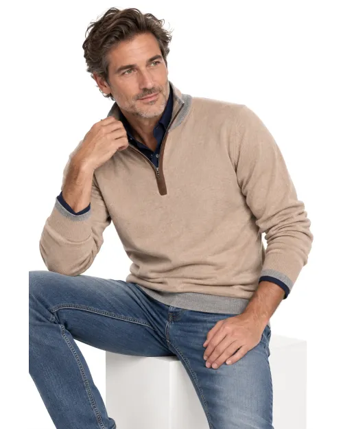 EZZELINO SWEATER - BEIGE - WOOL & CASHMERE