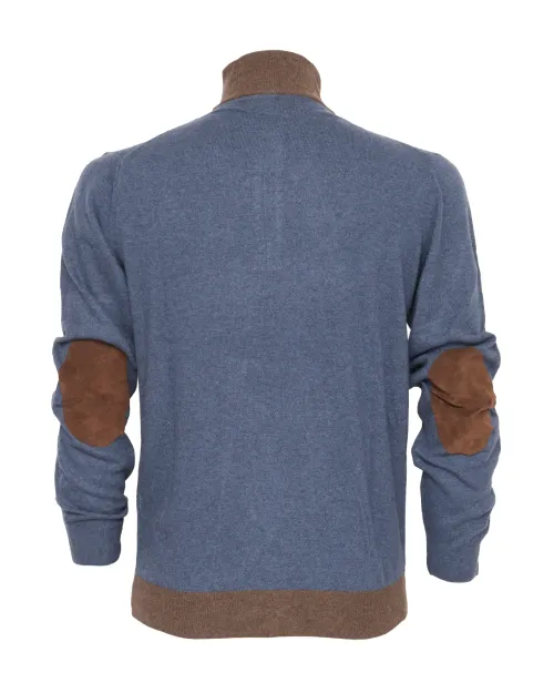 EZZELINO SWEATER - BLUE - WOOL & CASHMERE