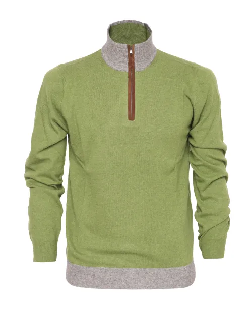 EZZELINO SWEATER - GREEN - WOOL & CASHMERE