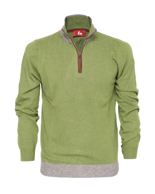 EZZELINO SWEATER - GREEN - WOOL & CASHMERE
