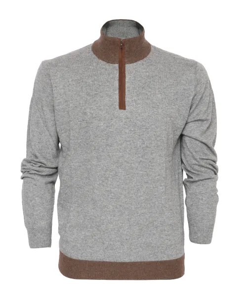 EZZELINO SWEATER - GREY - WOOL & CASHMERE