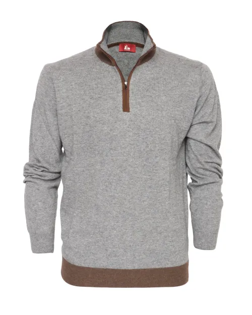 EZZELINO SWEATER - GREY - WOOL & CASHMERE
