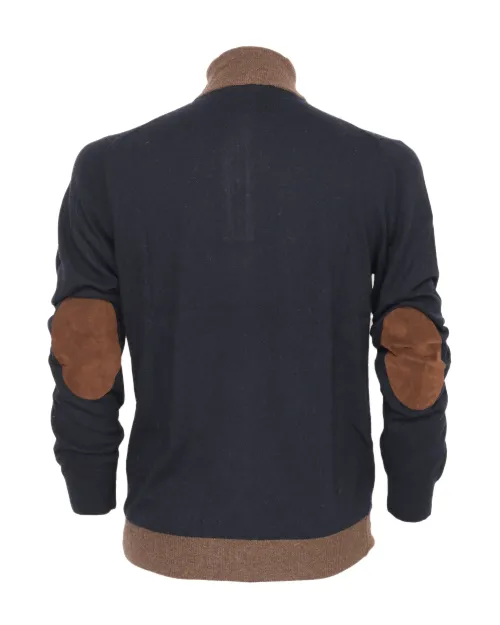 EZZELINO SWEATER - NAVY BLUE - WOOL & CASHMERE