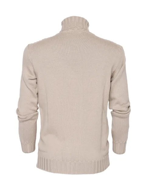 EZZELINO 6-PLY TURTLENECK SWEATER - BEIGE - MERINO WOOL