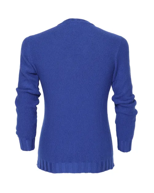 EZZELINO 6-PLY SWEATER - BLUE - MERINO WOOL