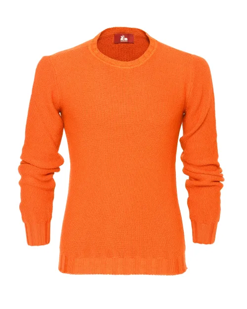 EZZELINO 6-PLY SWEATER - ORANGE - MERINO WOOL