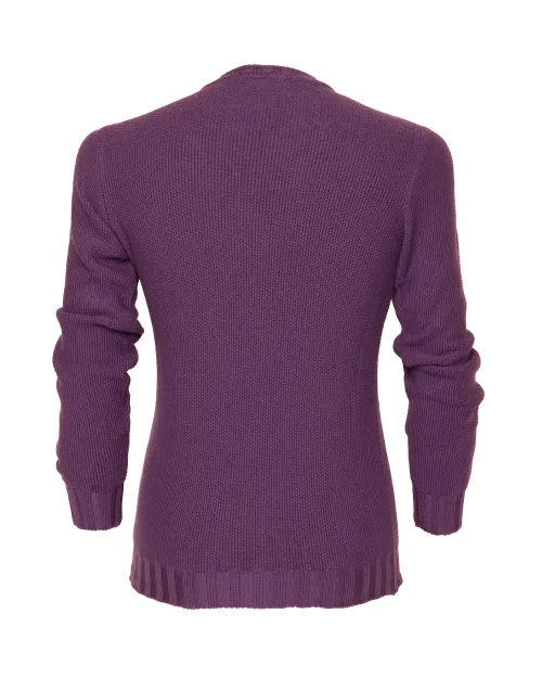 EZZELINO 6-PLY SWEATER - PURPLE - MERINO WOOL
