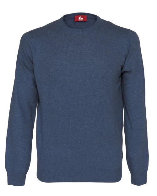 EZZELINO SWEATER - BLUE - WOOL & CASHMERE