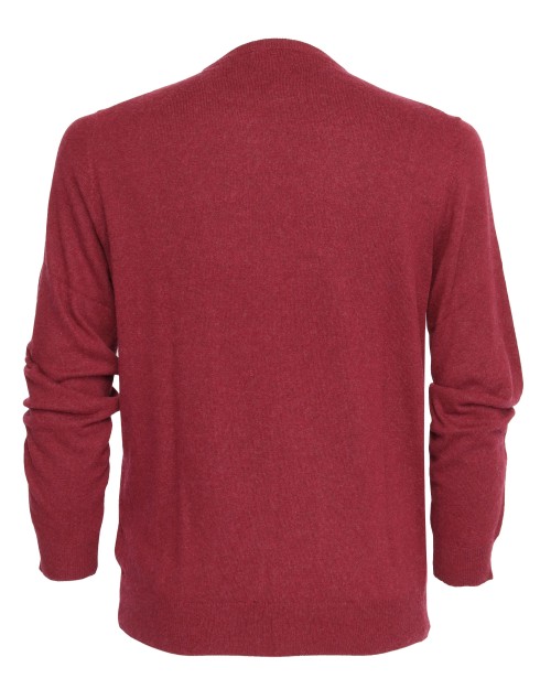 EZZELINO SWEATER - BURGUNDY - WOOL & CASHMERE
