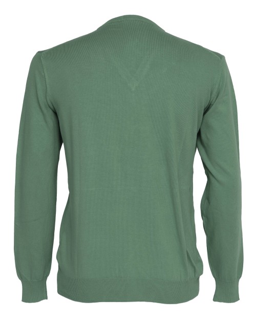 EZZELINO SWEATER - GREEN - COTTON