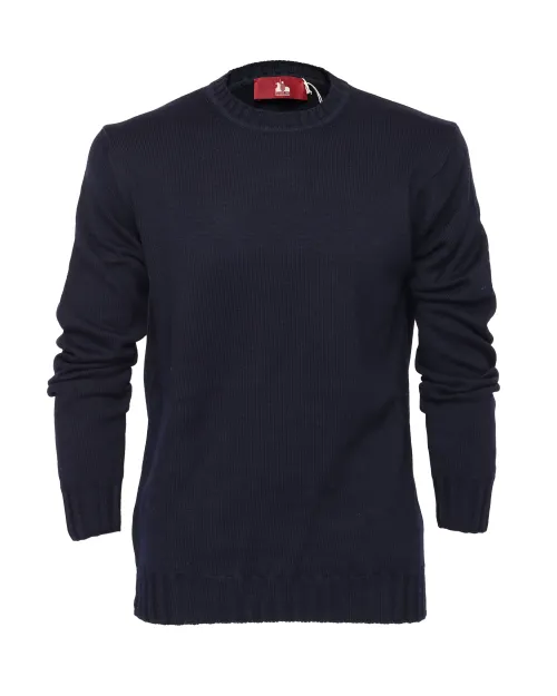 EZZELINO 6-PLY SWEATER - NAVY BLUE - MERINO WOOL