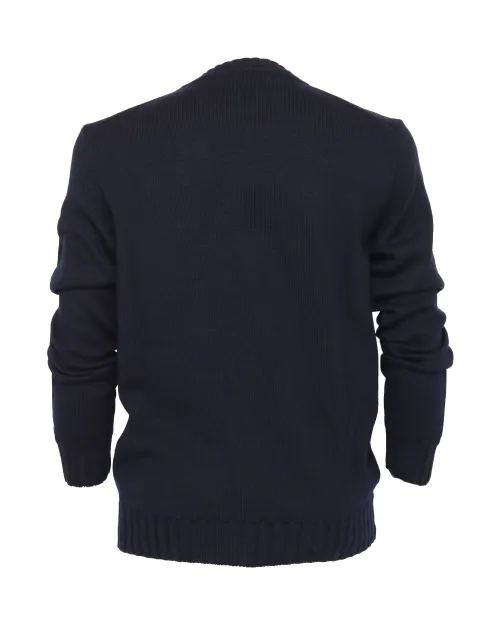 EZZELINO 6-PLY SWEATER - NAVY BLUE - MERINO WOOL