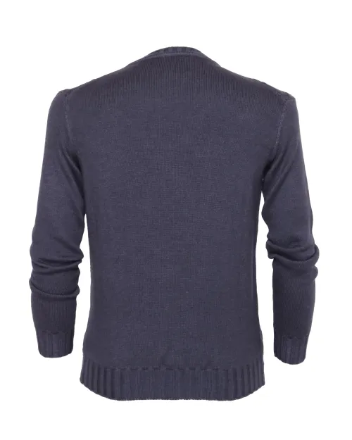 EZZELINO 6-PLY SWEATER - NAVY BLUE - MERINO WOOL
