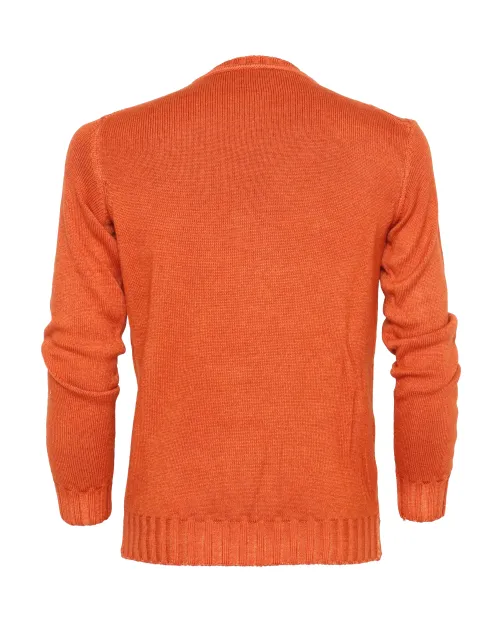 EZZELINO 6-PLY SWEATER - ORANGE - MERINO WOOL