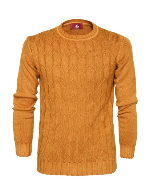 EZZELINO 6-PLY SWEATER - CAMEL - MERINO WOOL