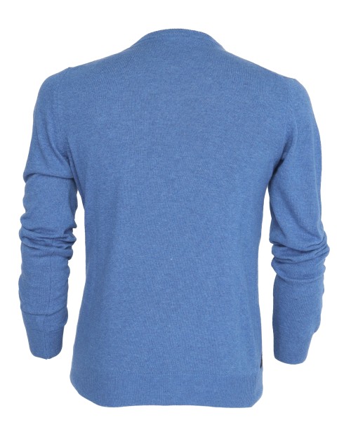 EZZELINO SWEATER - BLUE & GREY - WOOL