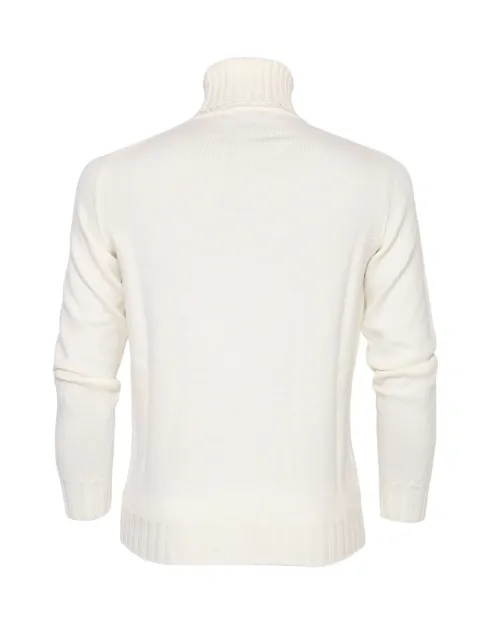 EZZELINO 6-PLY TURTLENECK SWEATER - OFF-WHITE - MERINO WOOL