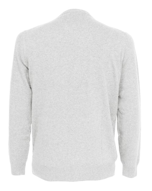 EZZELINO SWEATER - LIGHT GREY - WOOL & CASHMERE
