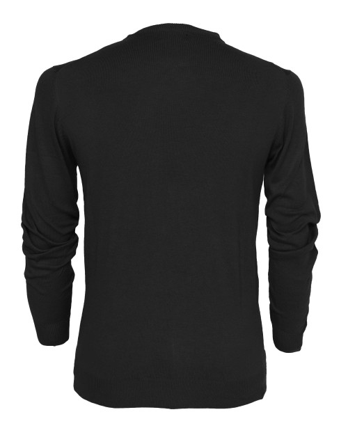 EZZELINO SWEATER - BLACK - WOOL & COTTON