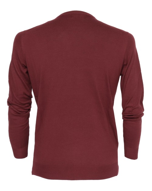 EZZELINO SWEATER - BURGUNDY - WOOL & COTTON