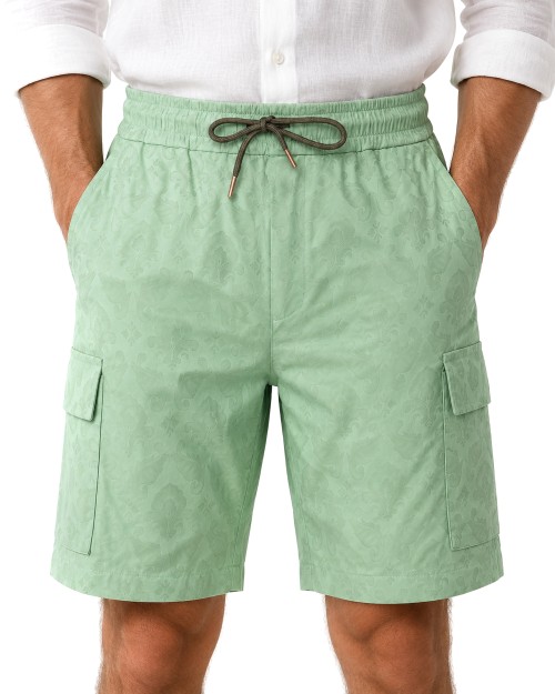 EZZELINO SHORTS - GREEN - STRETCH COTTON
