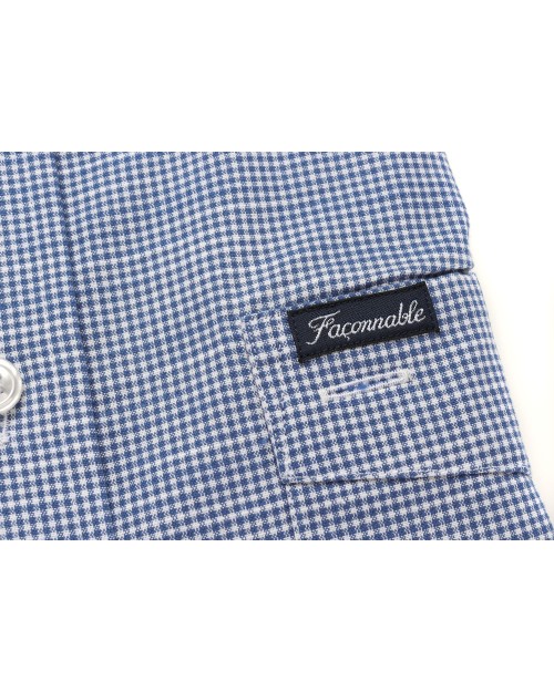 FACONNABLE SHIRT - BLUE & WHITE - COTTON