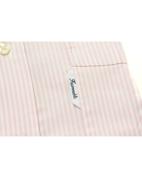 FACONNABLE SHIRT - PINK & WHITE - COTTON