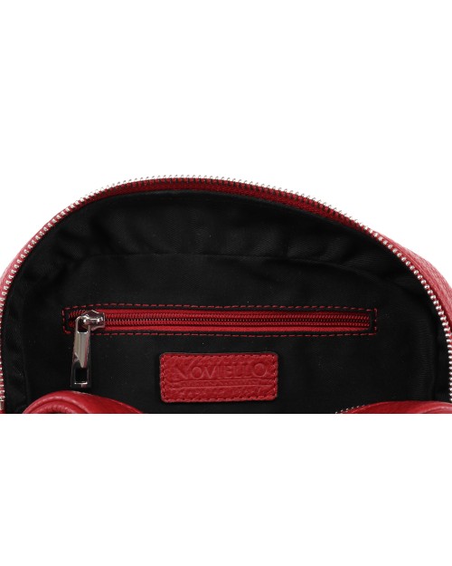 FRATELLI NOVIELLO CLUTCH BAG - CARDINAL RED, BEIGE & BLUE - CASHMERE & VICUNA
