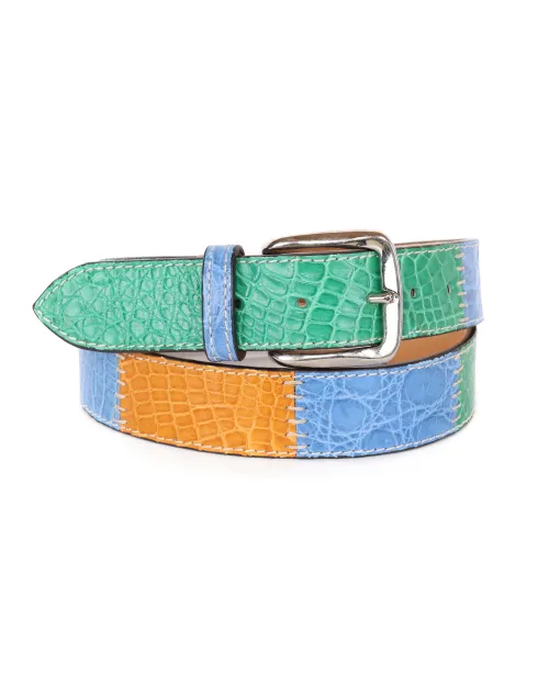 FRATELLI NOVIELLO BELT - MULTICOLOR - GENUINE CROCODILE LEATHER