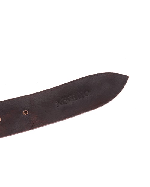 FRATELLI NOVIELLO BRAIDED BELT - DARK BROWN - CALFSKIN & GENUINE CROCODILE