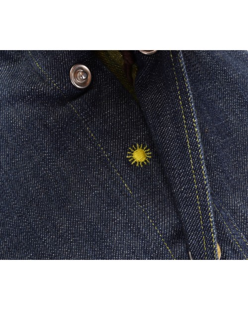 GIANNETTO PORTOFINO SHIRT - BLUE  - COTTON DENIM