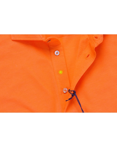 GIANNETTO PORTOFINO POLO SHIRT - ORANGE - COTTON PIQUE'
