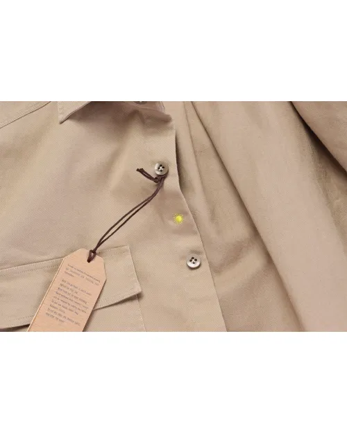 GIANNETTO PORTOFINO SHIRT JACKET - BEIGE - STRETCH COTTON