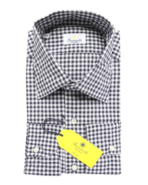 GIANNETTO PORTOFINO SHIRT - WHITE & BLUE - COTTON