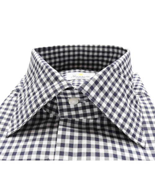 GIANNETTO PORTOFINO SHIRT - WHITE & BLUE - COTTON