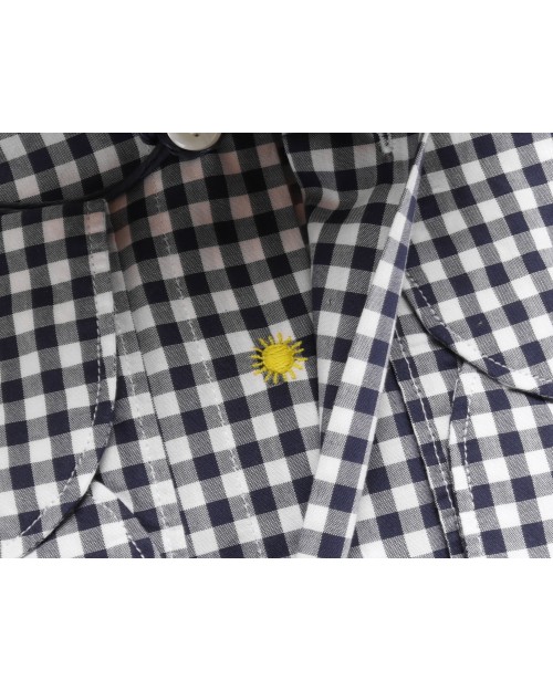 GIANNETTO PORTOFINO SHIRT - WHITE & BLUE - COTTON