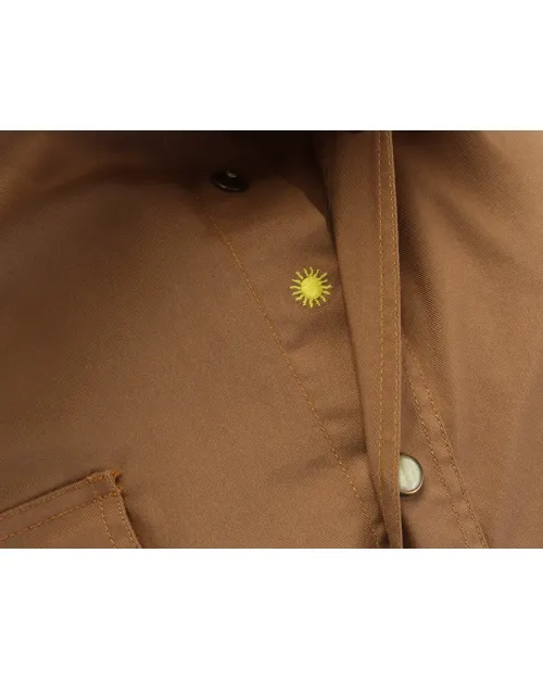 GIANNETTO PORTOFINO SHIRT - LIGHT BROWN - STRETCH COTTON