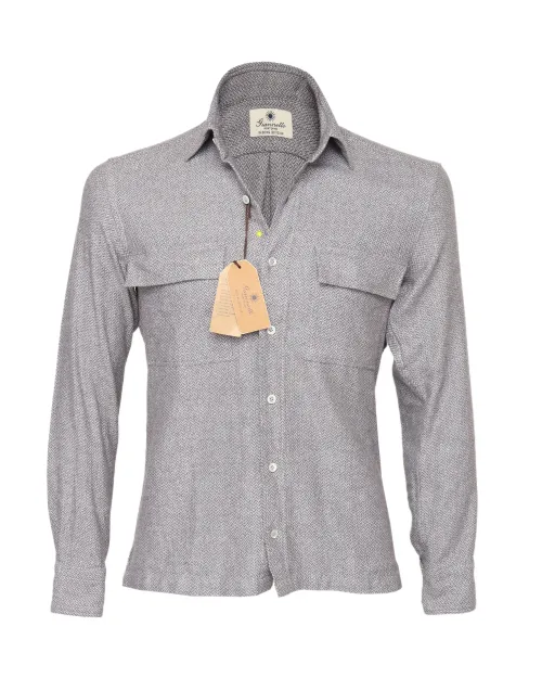 GIANNETTO PORTOFINO SHIRT JACKET - GREY - COTTON FLANNEL