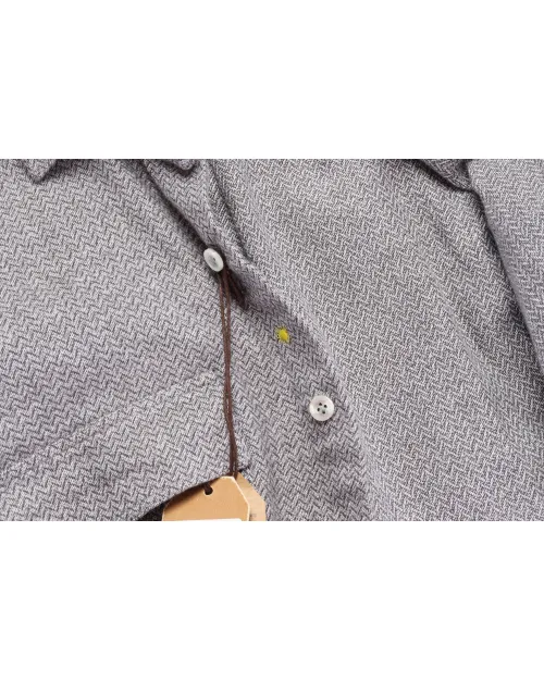 GIANNETTO PORTOFINO SHIRT JACKET - GREY - COTTON FLANNEL