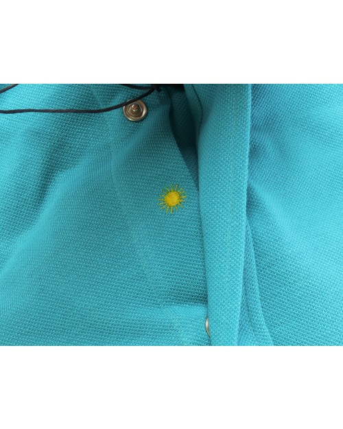GIANNETTO PORTOFINO SHIRT - TURQUOISE - COTTON PIQUE'
