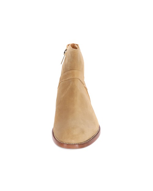 GRAND VOYAGE "BOWIE" MID BOOTS - CALFSKIN SUEDE  - BEIGE
