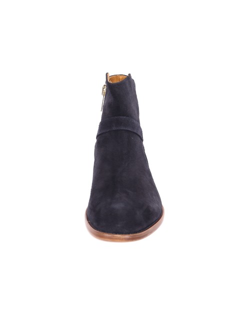 GRAND VOYAGE "BOWIE" MID BOOTS - CALFSKIN SUEDE  - NAVY BLUE