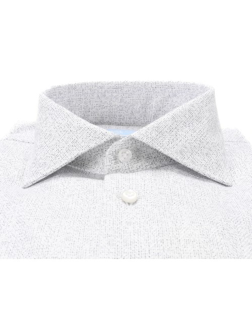 IL SARTORE NAPOLI DRESS SHIRT - WHITE & BLUE - COTTON
