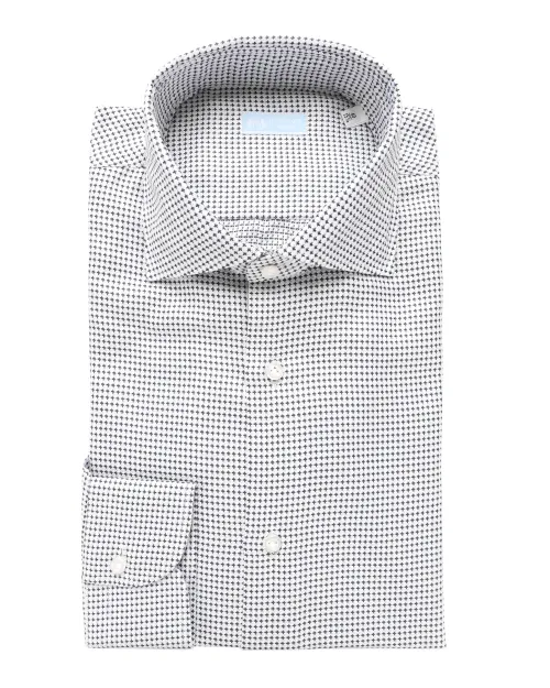 IL SARTORE NAPOLI DRESS SHIRT - WHITE & BLUE - COTTON JERSEY