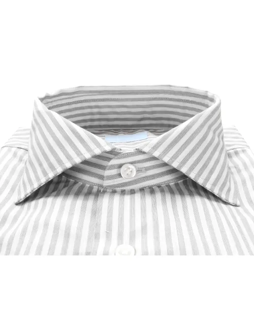 IL SARTORE NAPOLI DRESS SHIRT - WHITE & GREY - COTTON