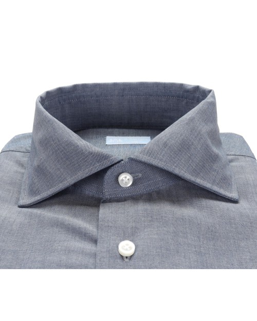 IL SARTORE NAPOLI DRESS SHIRT - BLUE - STRETCH COTTON
