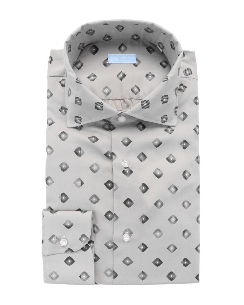 IL SARTORE NAPOLI DRESS SHIRT - GREY & BLACK - STRETCH COTTON