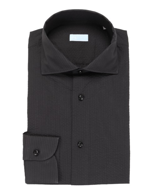 IL SARTORE NAPOLI DRESS SHIRT - BLACK - STRETCH COTTON